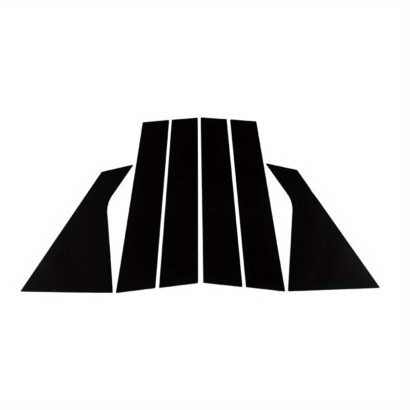 6 Pack Gloss Black Plastic Pillar Posts for Front Door Trim Sudora