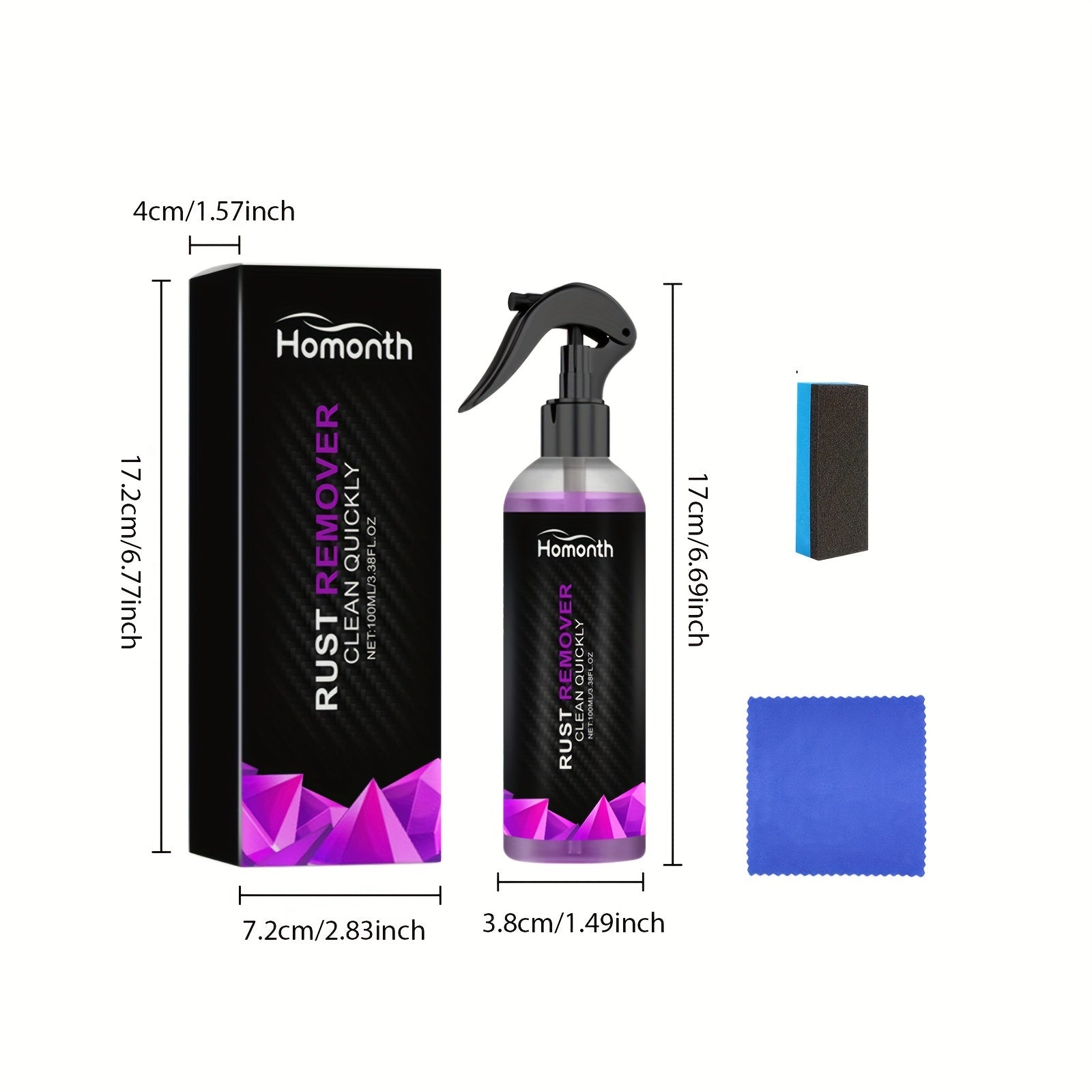 Rust Remover for Car Metal Parts Anti-Rust Cleaner Oxidation Remover