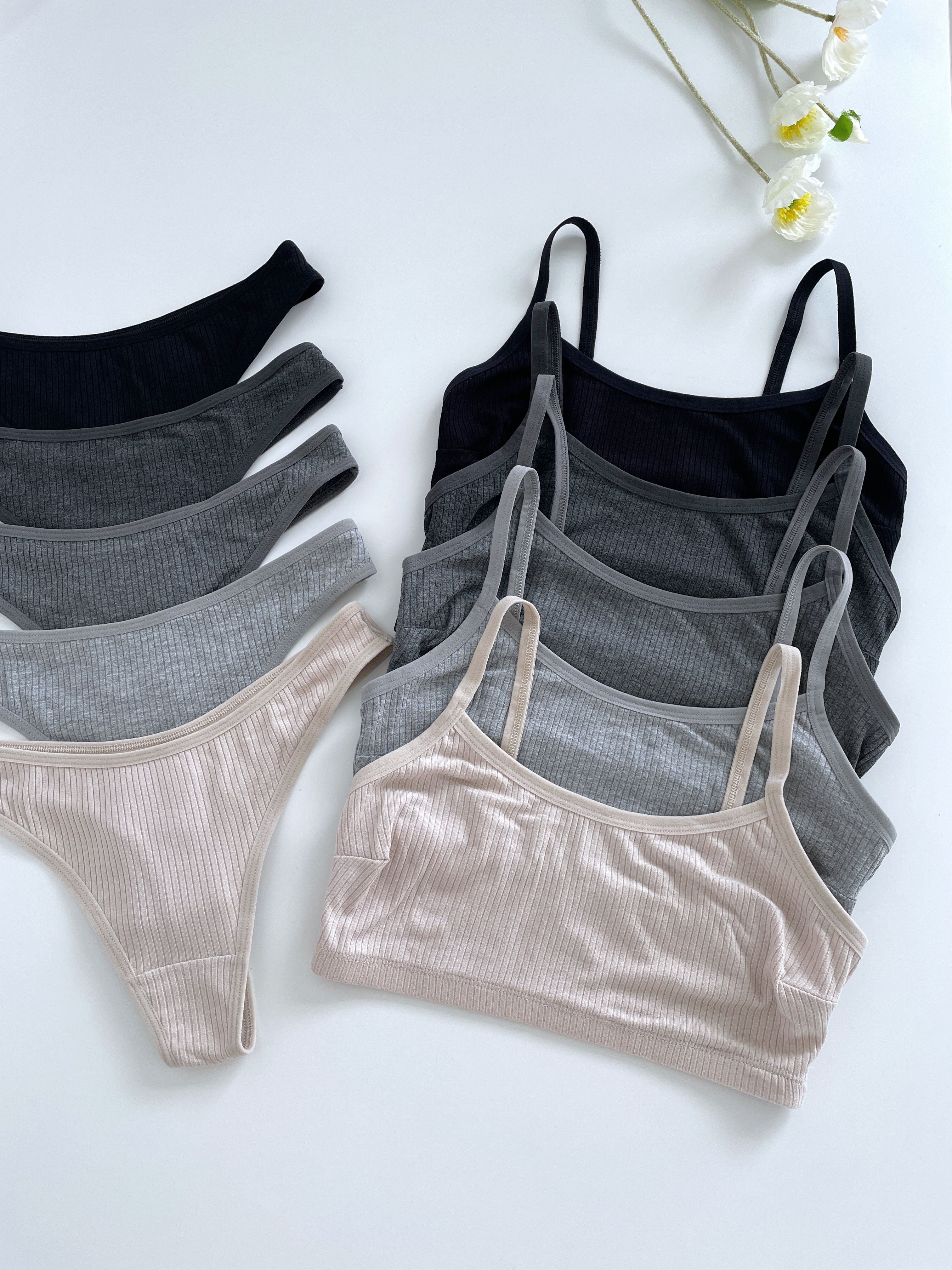 Women's Autumn Winter Threadless Underwear Set with Comfortable Pants and Bras