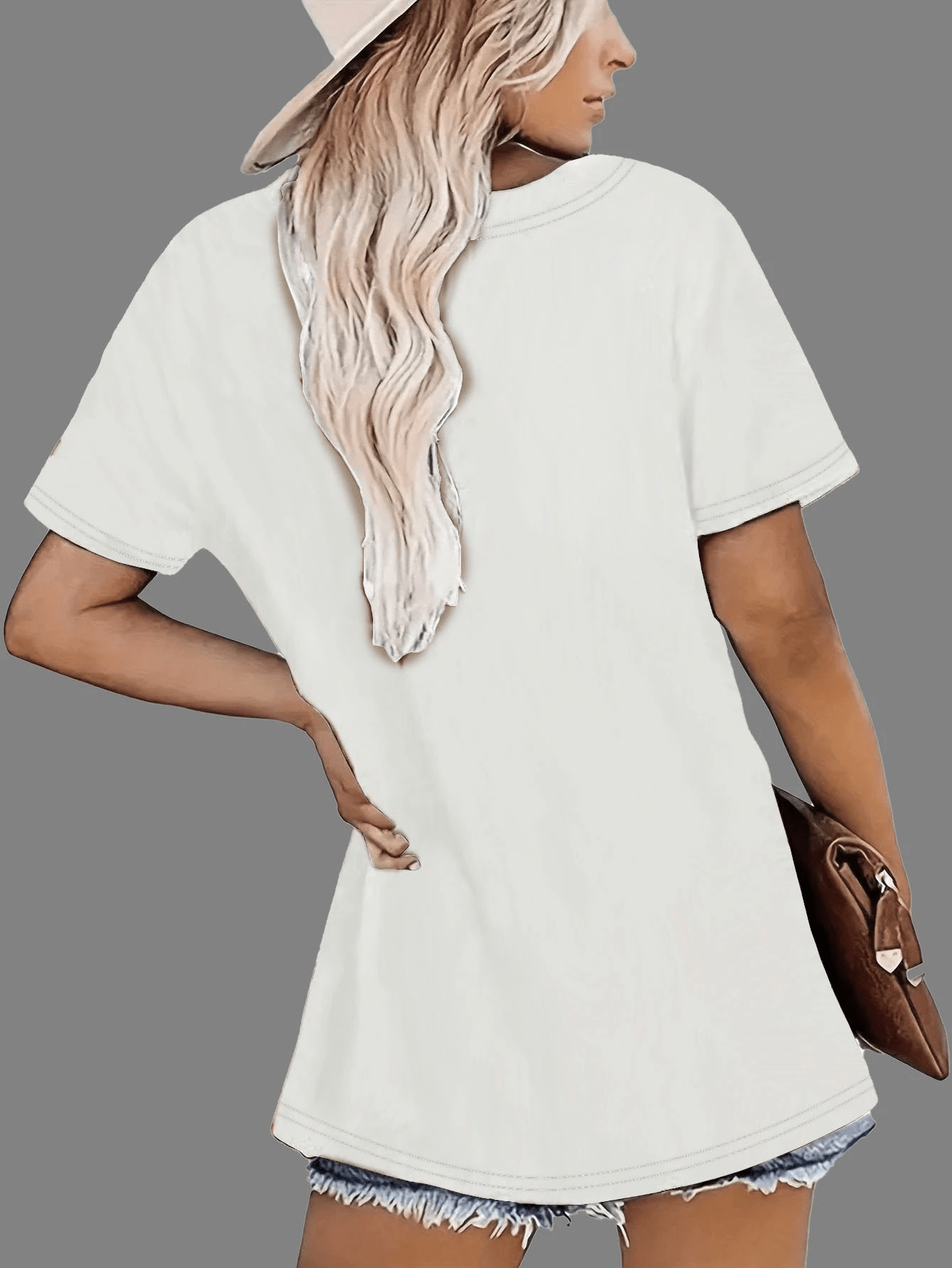 Plus Size Women's Casual Cotton T-Shirt Short Sleeve All-Season Comfortable