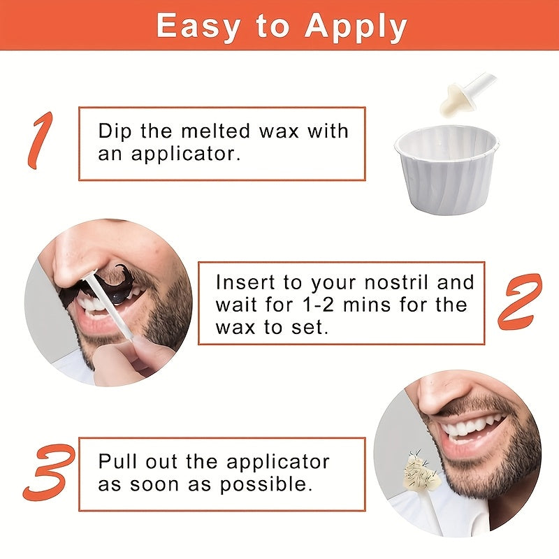 Unisex Waxing Kit For Nose And Ear Hair Removal 50g Wax Beans 6 Sticks