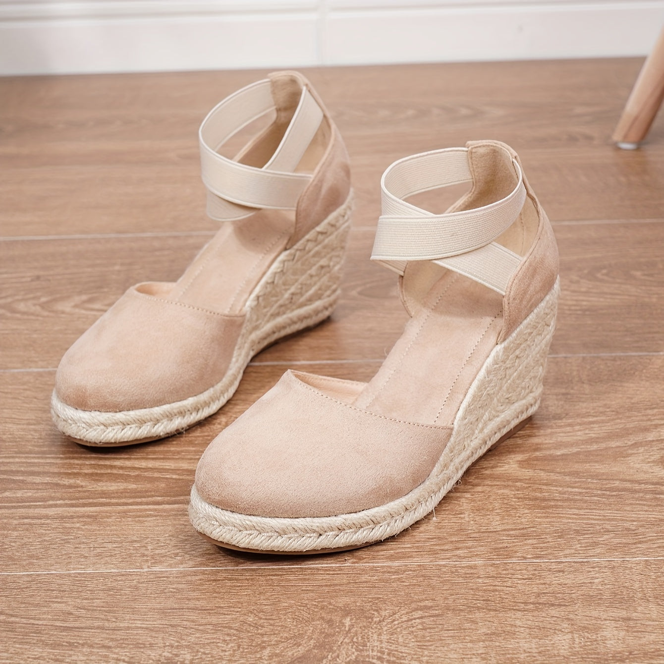 Women's Wedge Espadrille Summer Shoes Casual Elastic Band Comfortable