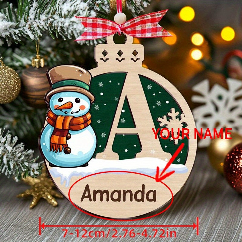 Personalized Women's Natural Wood Keychain with UV Coating for Gifts and Holidays