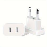 Adaptador de viaje de EE. UU. a UE 220-240V Convertidor de energía de cobre Enchufe de 2 pines