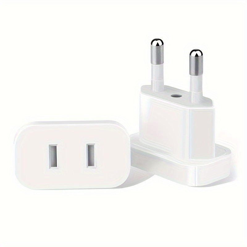 Adaptador de viaje de EE. UU. a UE 220-240V Convertidor de energía de cobre Enchufe de 2 pines