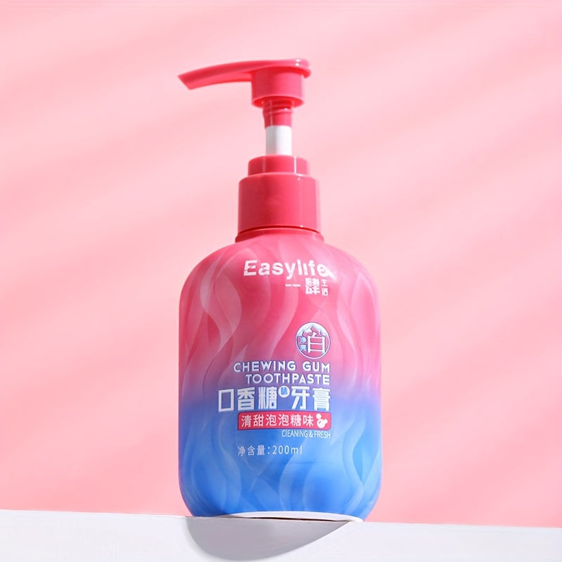 Adults' Bubble Gum Flavor Toothpaste with Xylitol and Fresh Breath Benefits