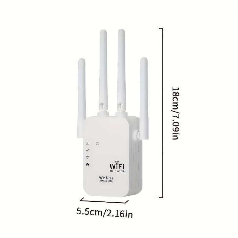 Dual Band WiFi Extender 1200Mbps with 4 Antennas Ethernet Port European Plug