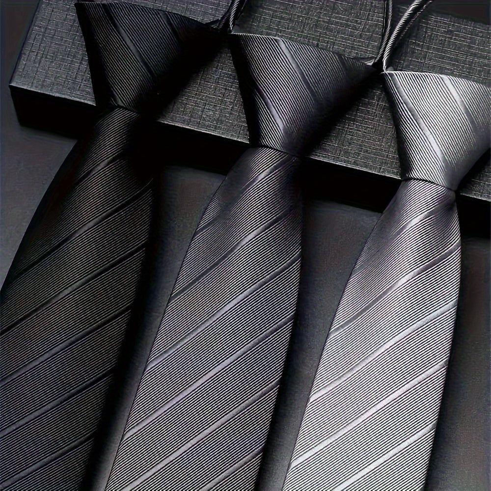 Men's Wedding Tie Zipper Design Business Formal Accessory