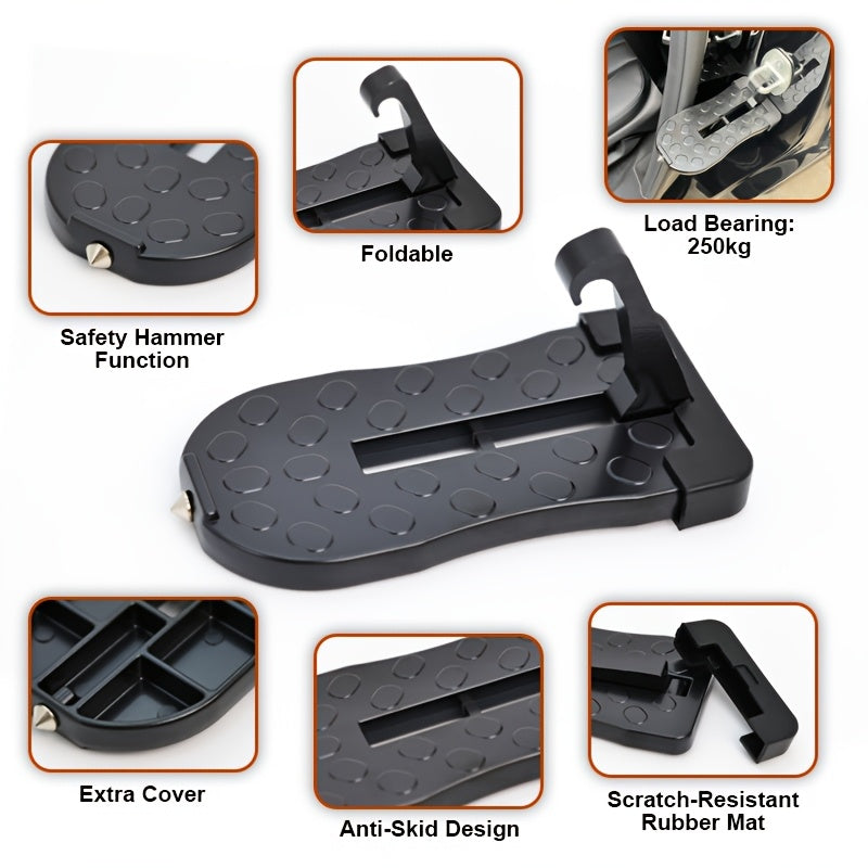 Universal SUV Truck Car Door Step Foldable with Glass Breaker