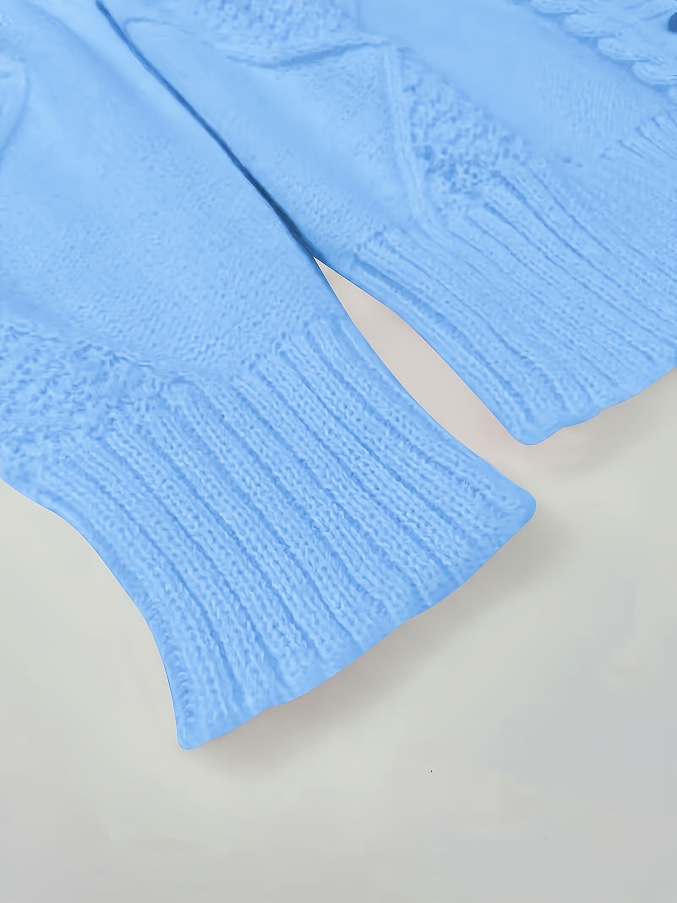 Plus Size Solid Color Button Drop Twisted Cardigan Casual Long Sleeve Sweater Women