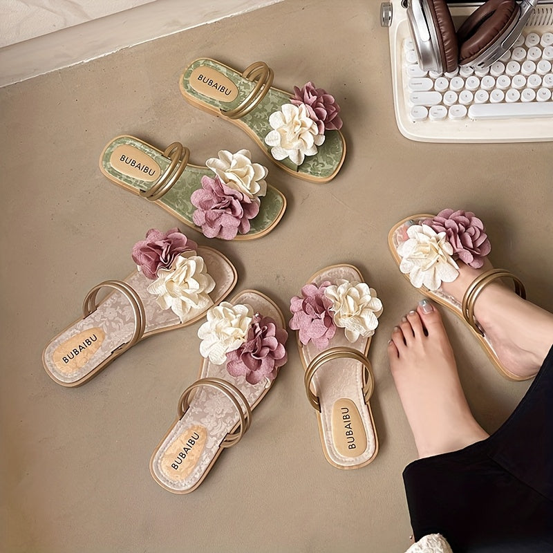 Women Slide Sandals Flat Summer Outdoor Comfortable Durable