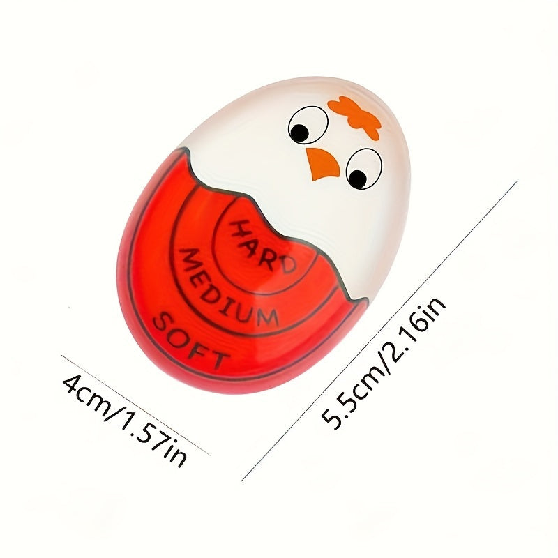 Red and Yellow Color-Changing Egg Timer and Boiled Egg Holder for Soft and Hard Boiled Eggs