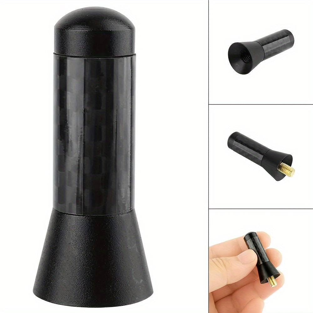 Universal Carbon Fiber Short Antenna 3.51cm Durable Metal Replacement