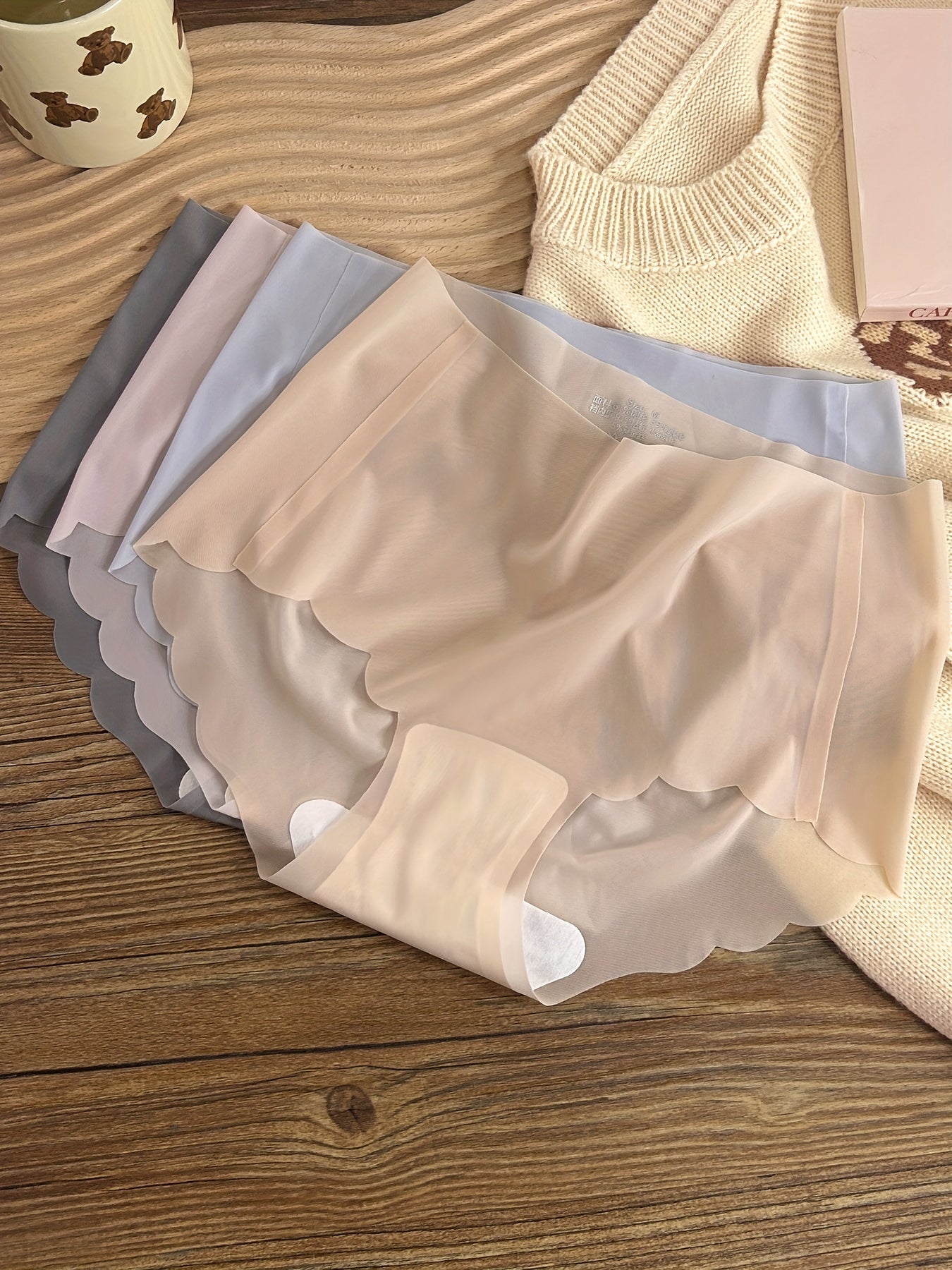 Women's Peach Butt-Lifting Quick-Drying Shorts Set, 5 Pieces, Mid Rise, Solid Color