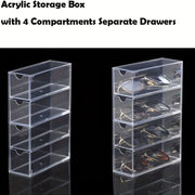 Ayollar ko'zoynaklarini tartibga solish uchun to'plangan akril shisha ko'rsatkich qutisi - Ko'p funksiyali ko'zoynak saqlash tashkilotchisi