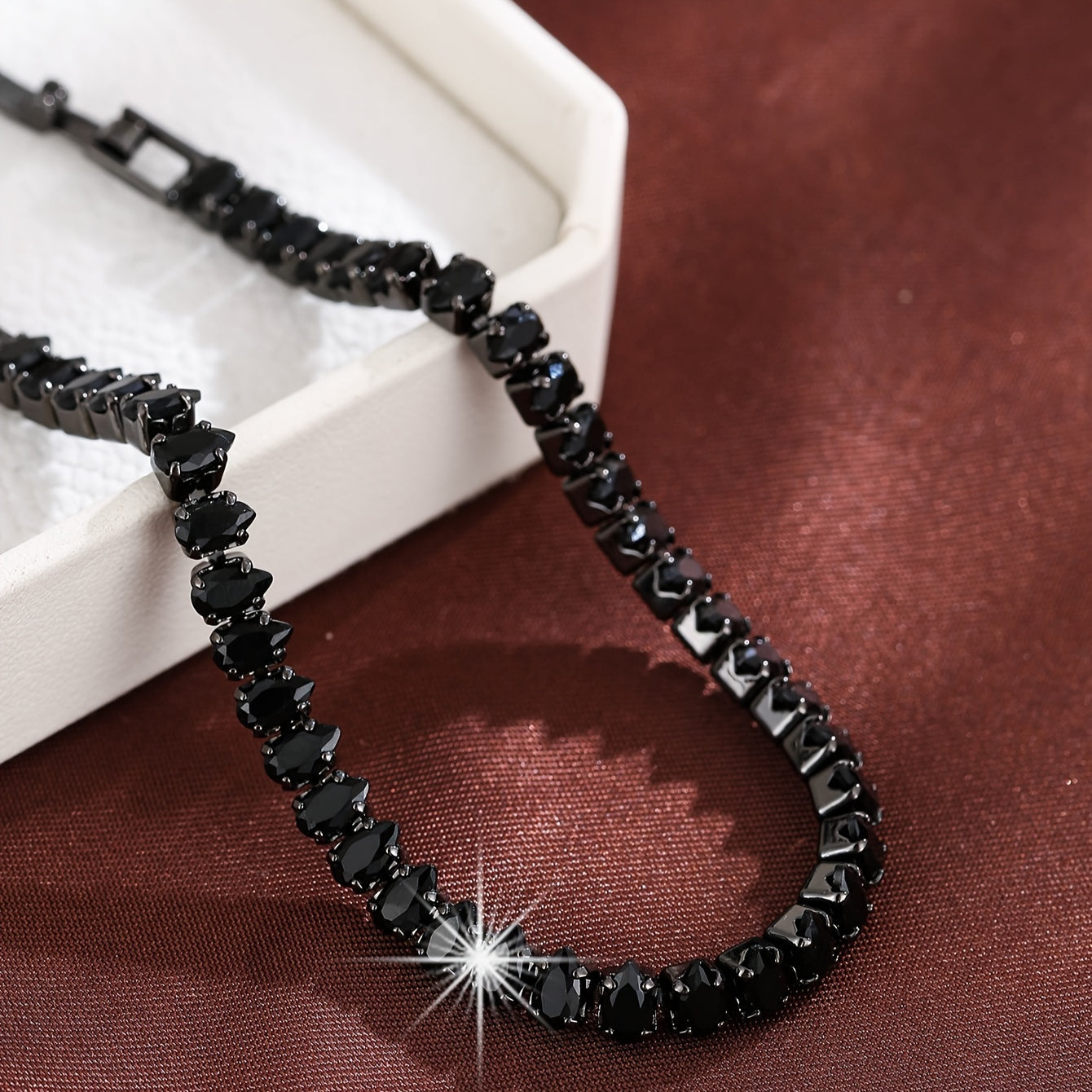 Black Zirconia Bracelet for Women Stylish Jewelry Trendy Accessory