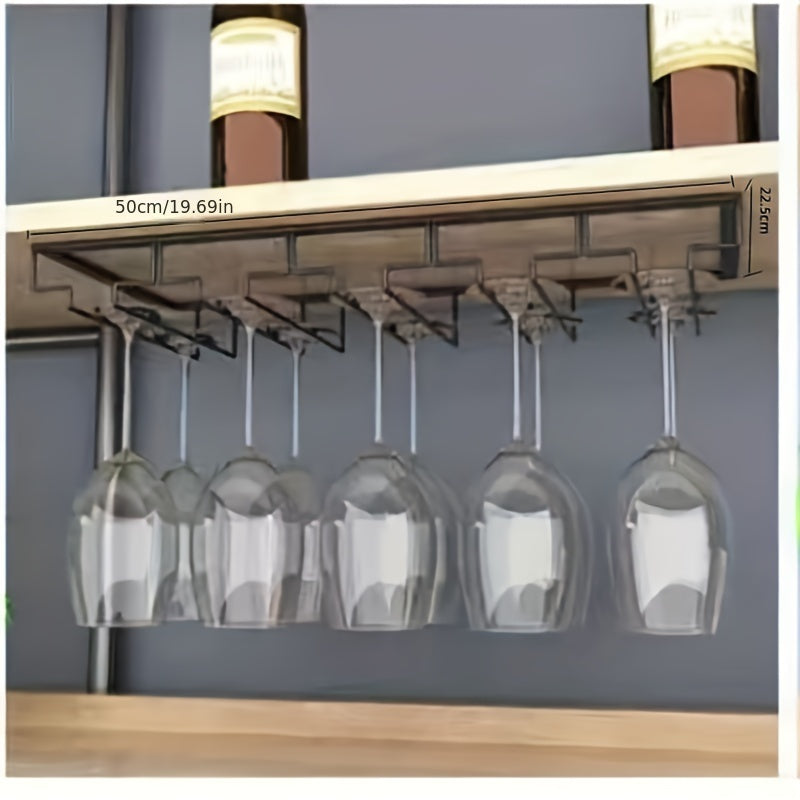 Inverted Wine Glass Rack with 3/4/5 Slots for Kitchen and Dining Storage