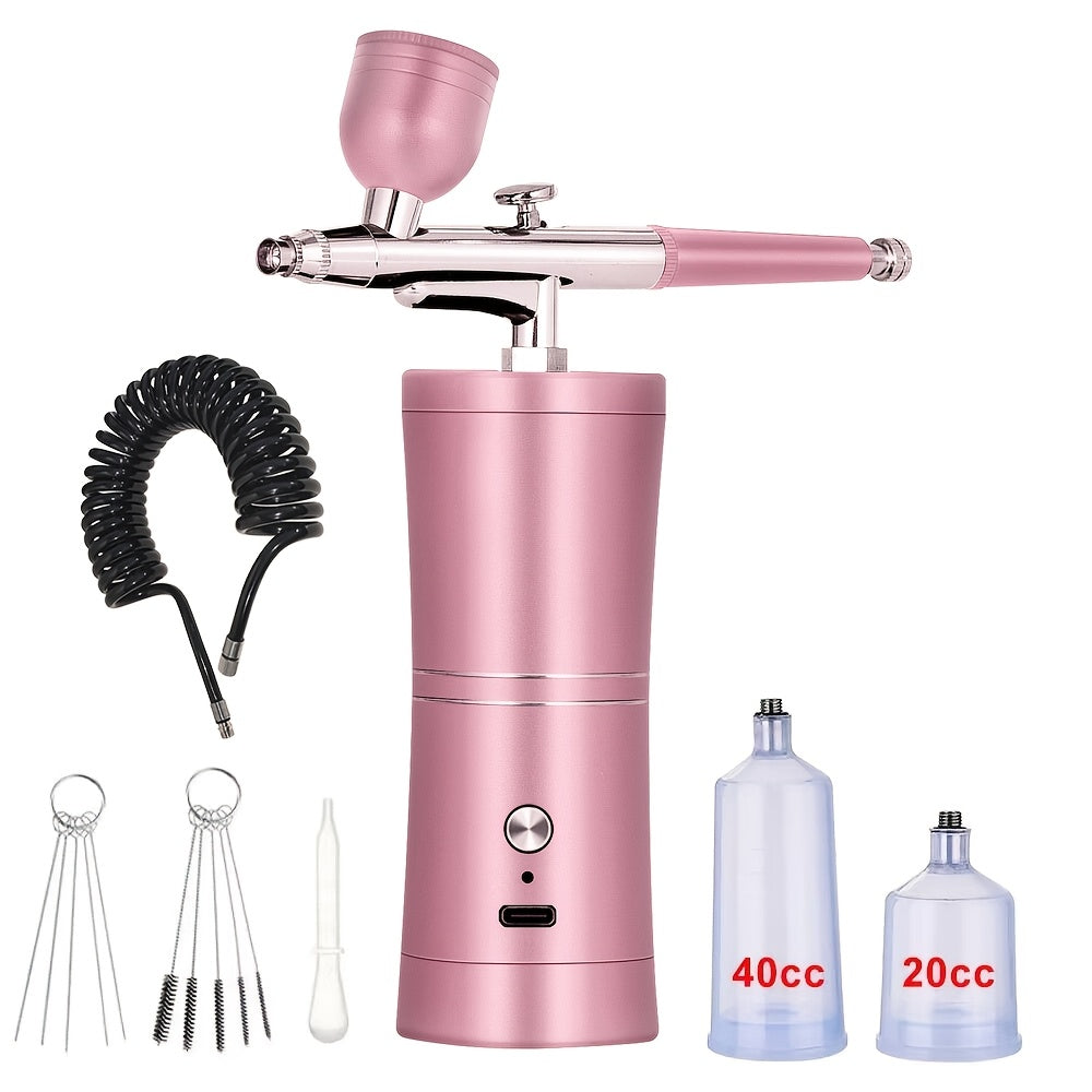 Portativ simsiz havo cho'tkasi tirnoq san'ati, makiyaj, tort bezatish uchun.