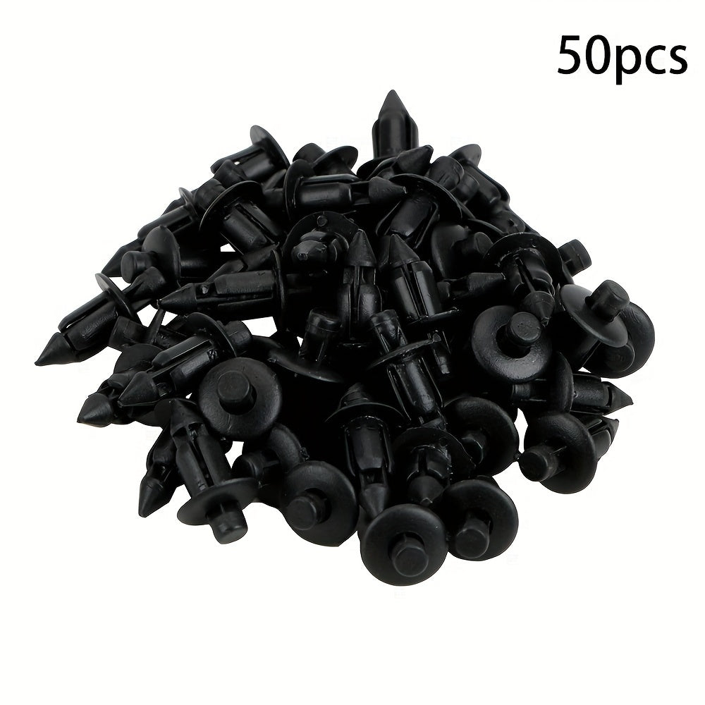 50Pcs Plastic Car Fasteners Door Trim Panel Clips 7mm Rivets