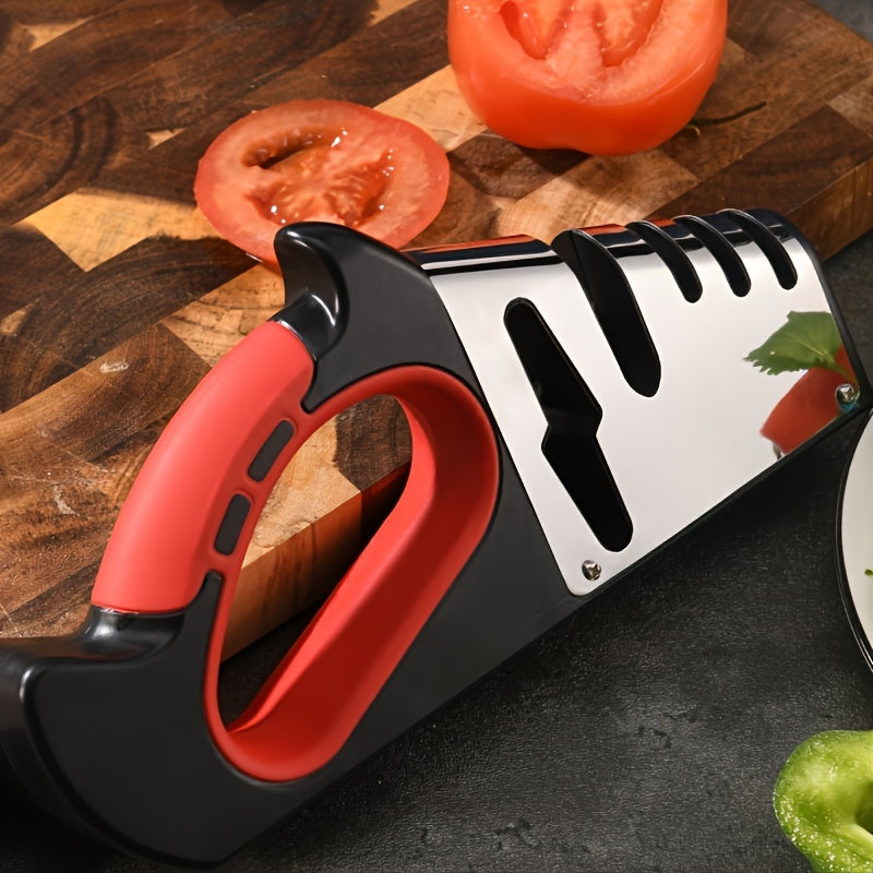 Multifunctional Kitchen Sharpener for Knives and Scissors with Sharpening Stone