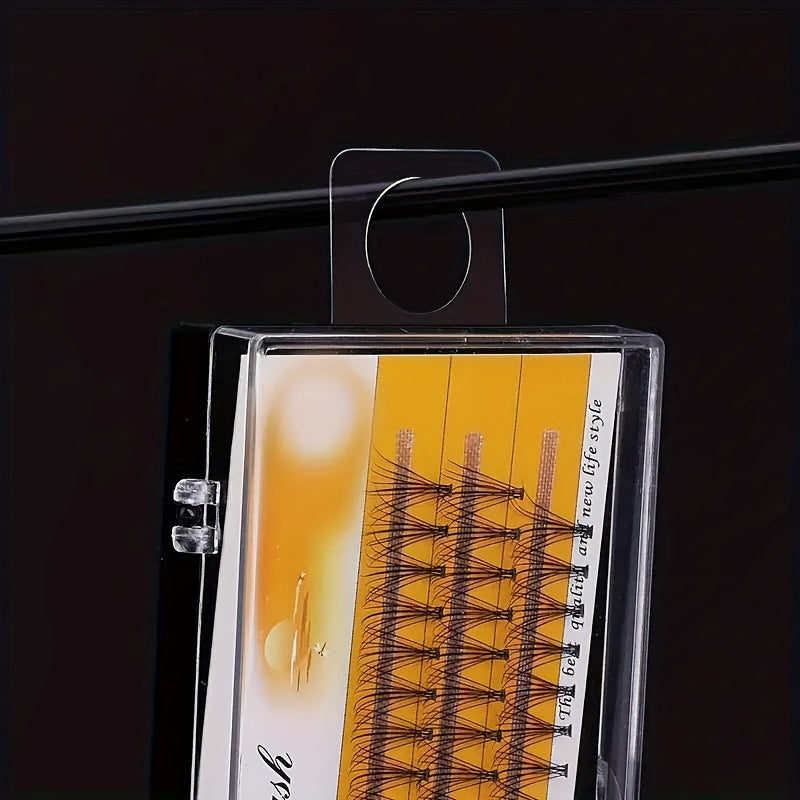 100/200pcs Clear Self-Adhesive Hang Tabs with Round Holes for Retail and Office Displays