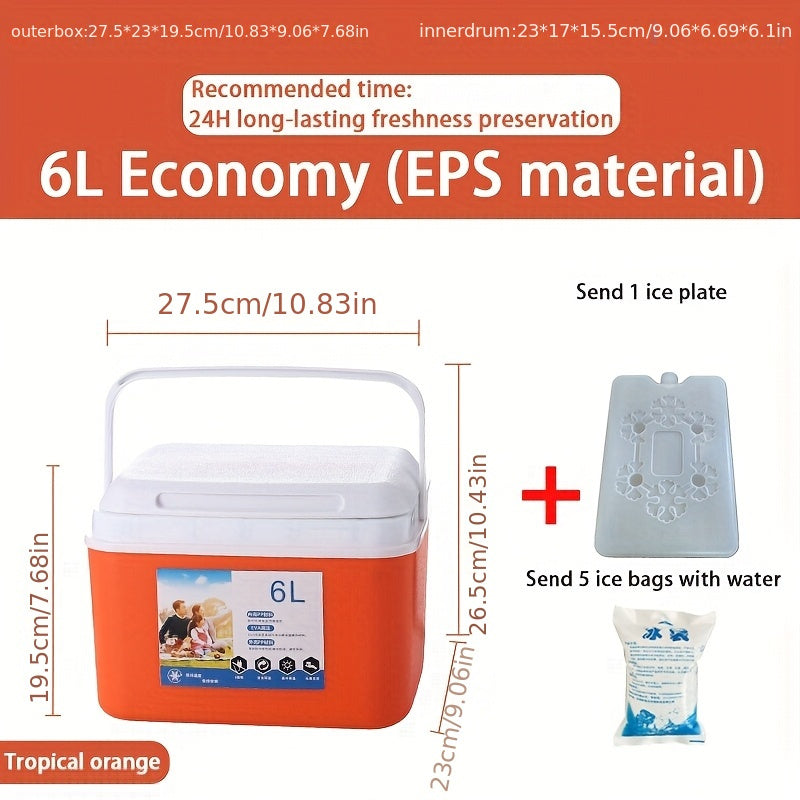 Portable Insulated Cooler Box for Outdoor Fishing Royal Blue Non-Electric Food Contact Safe