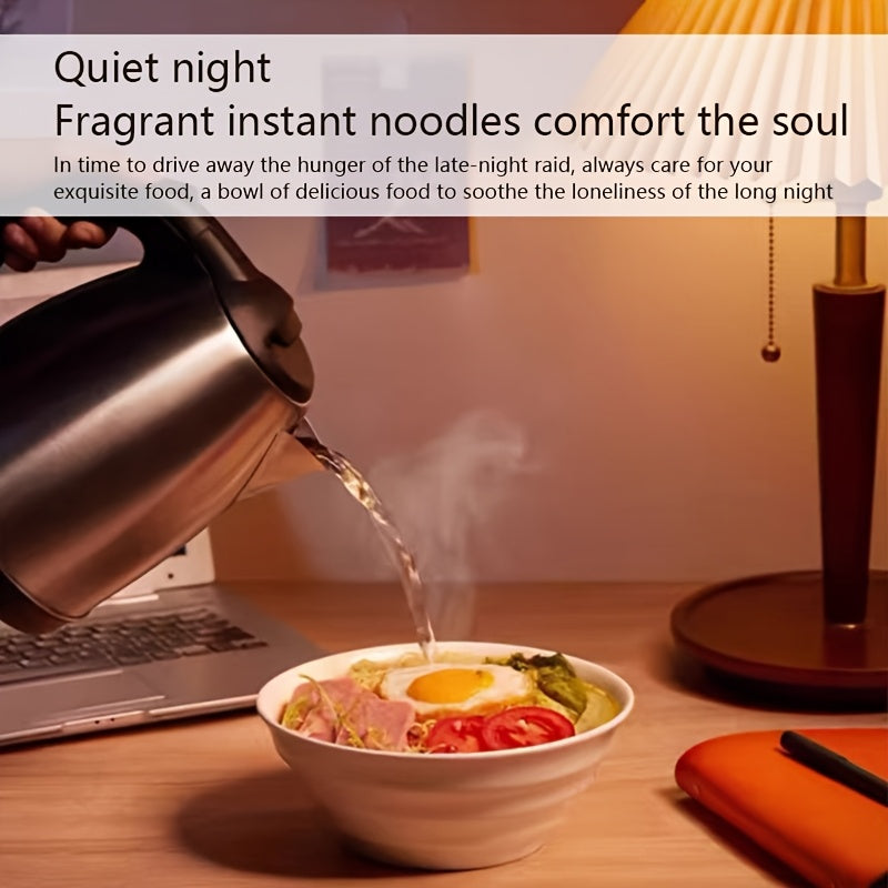 2L sig'imga ega, zanglamas po'latdan yasalgan, avtomatik o'chirish, quruq yonishdan himoya va qahva, choy va boshqa ichimliklar uchun tez qaynatish imkoniyatiga ega bo'lgan uy maishiy elektr chayi.