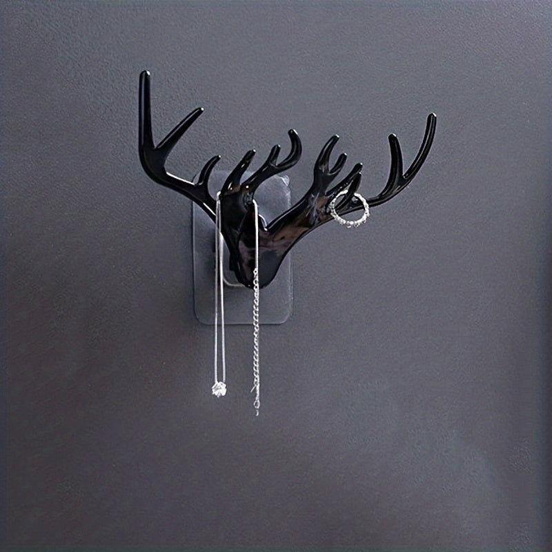 Antler Wall Hook for Home Decor Punch-Free Key Holder Storage Rack