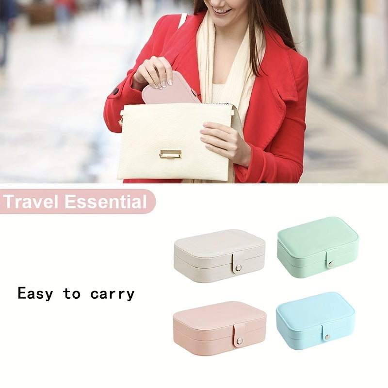 Mini Portable Jewelry Storage Box for Travel and Organization