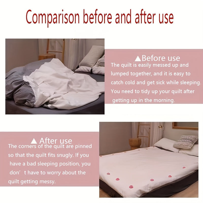 Set of 8 or 12 Sanrio Quilt Grippers Bed Sheet Fasteners Non-Slip Reusable Safety Clips