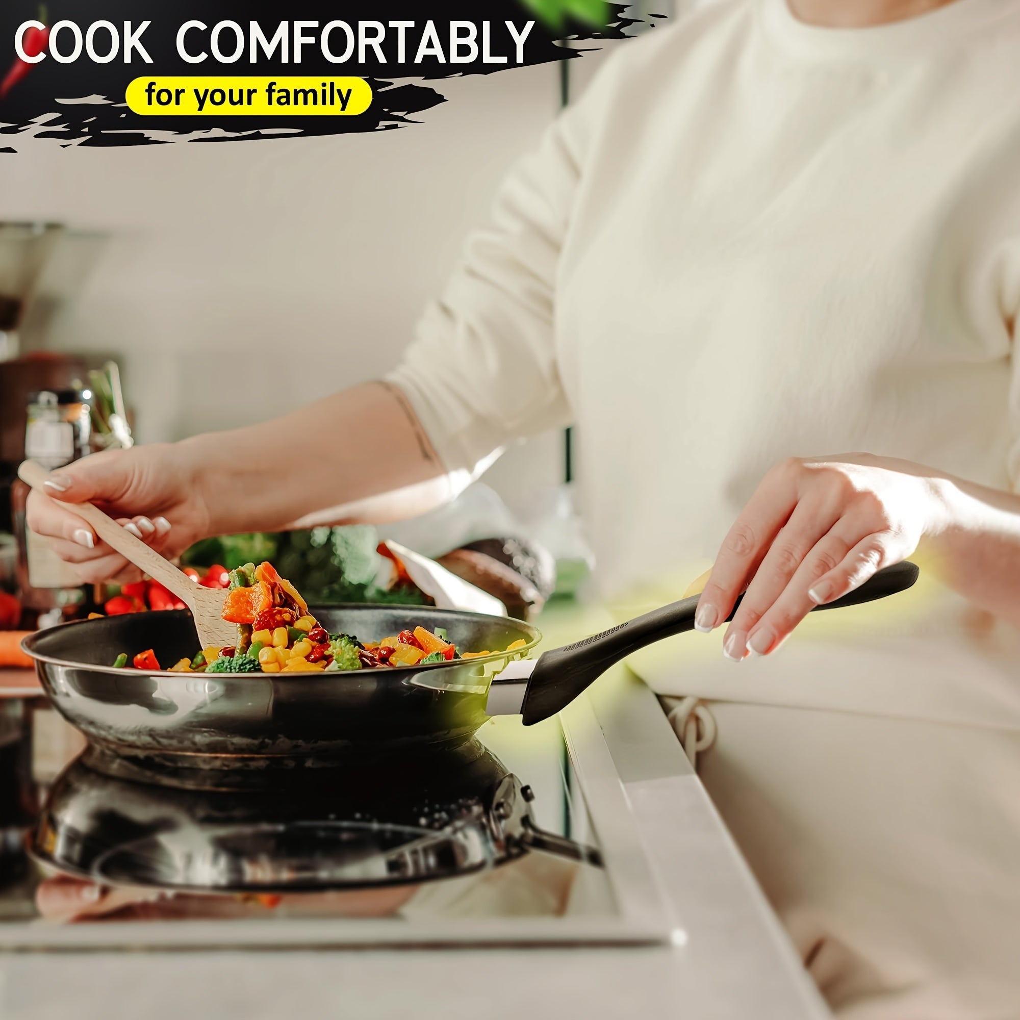 Durable PET Cookware Handle Grip for Pots and Pans Lids Replacement