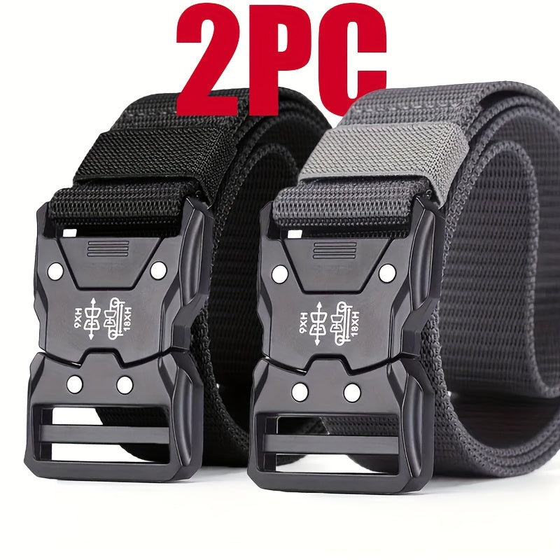 Men's Denim Belts Black Casual Outdoor Sports Training Exercise Adjustable