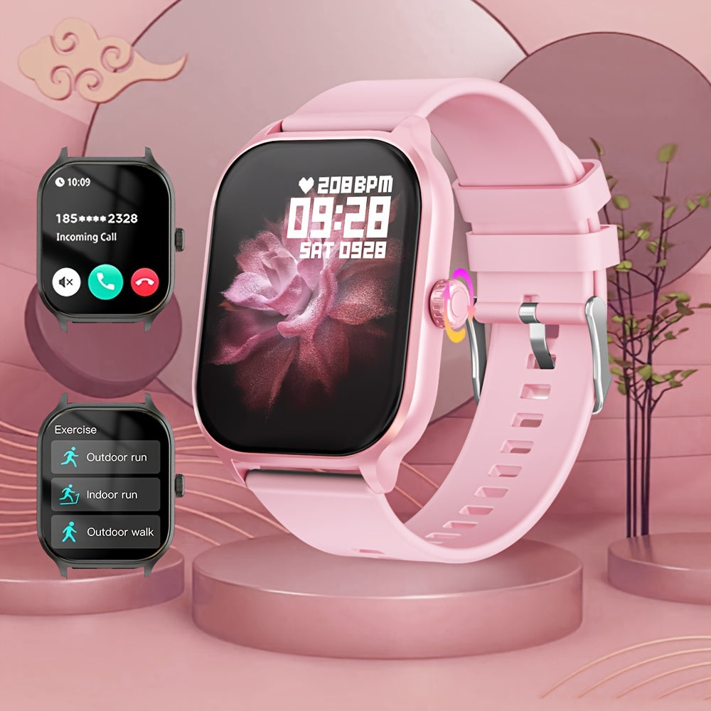 Женские умные часы с 2,01-дюймовым сенсорным экраном, Bluetooth-звонками и фитнес-трекером с более чем 100 спортивными режимами