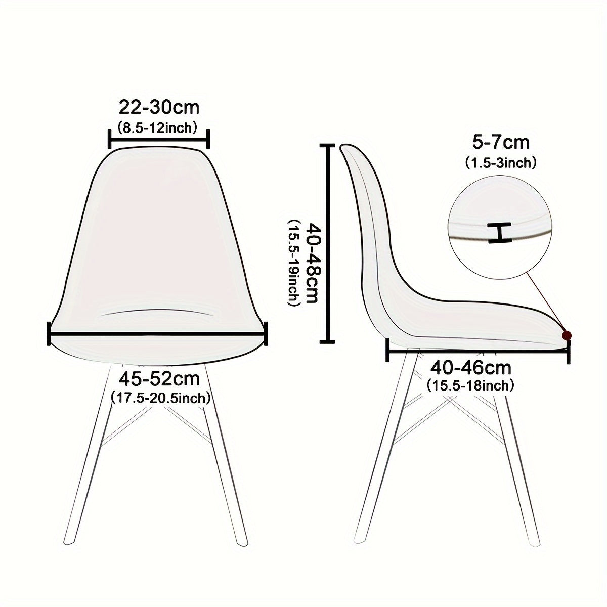 6 Pack Stretch Polyester Spandex Chair Covers for Dining Chairs Slipcovers with Elastic Band and Grip for Home Hotel