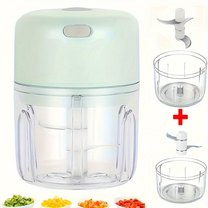 Electric Mini Food Chopper USB Rechargeable Battery for Garlic Vegetables Fruit Meat