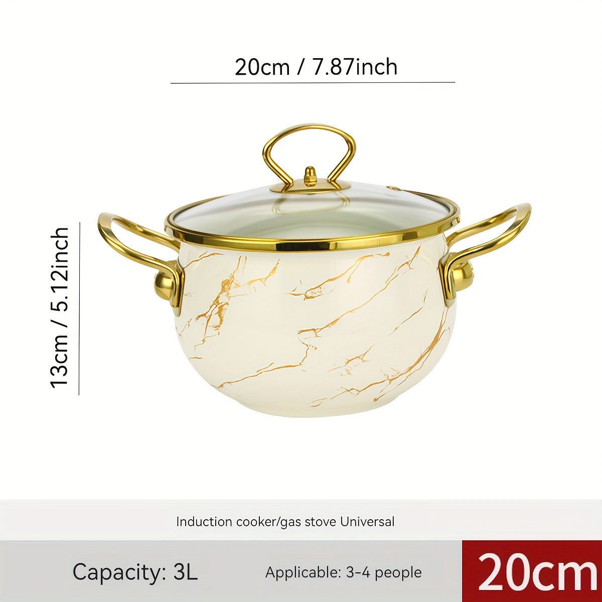 Katta hajmdagi emallangan qozon sho‘rva, sho‘rva, dengiz mahsulotlari va guruch pishirish uchun