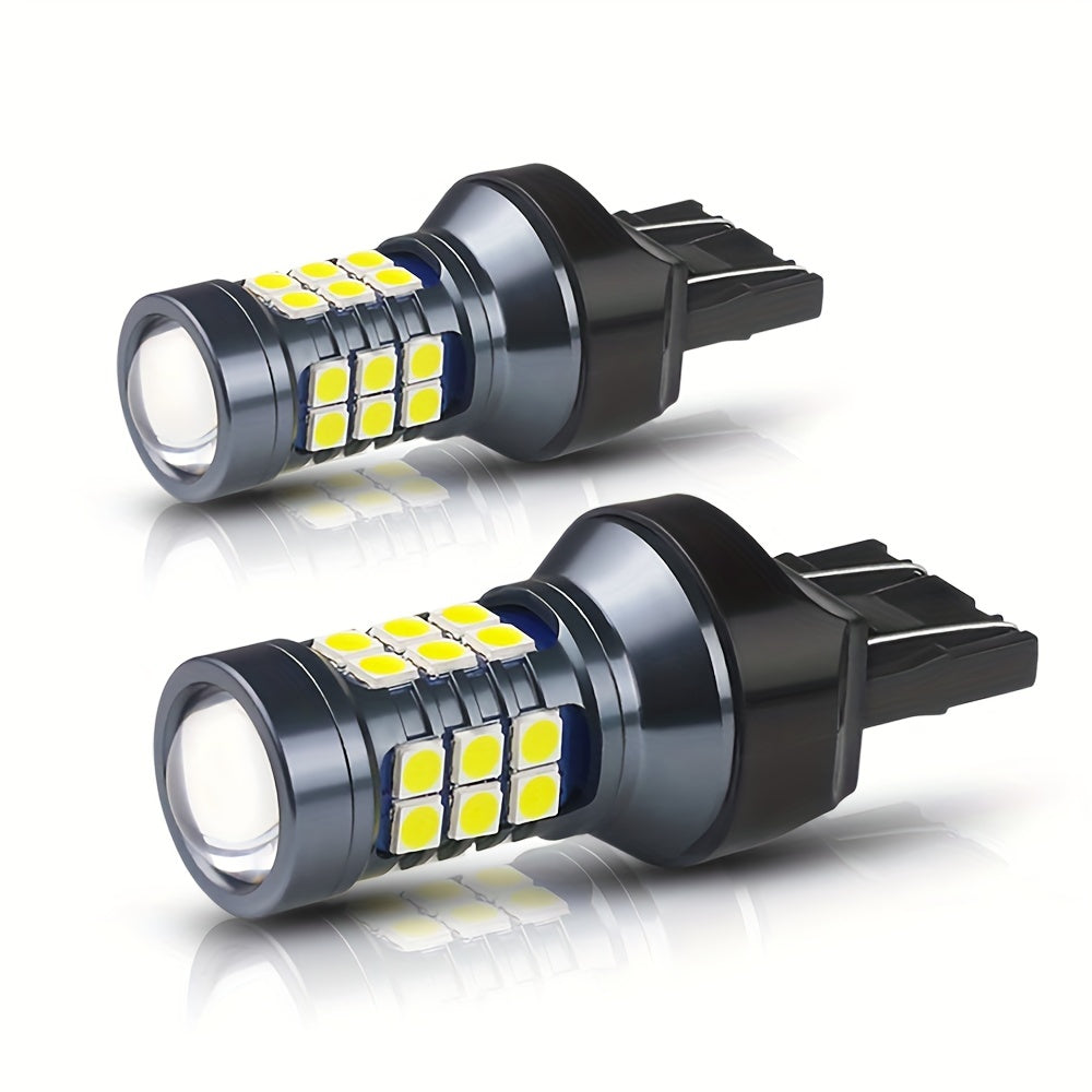 2 Pcs T20 LED 7440 7443 W21W W21/5W Bright Car Signal Backup Lights