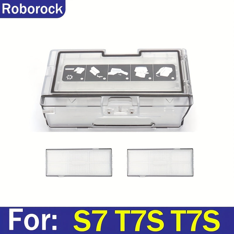 Replacement Dust Box and Filter Accessories for Roborock S7 T7S T7S Plus Vacuum