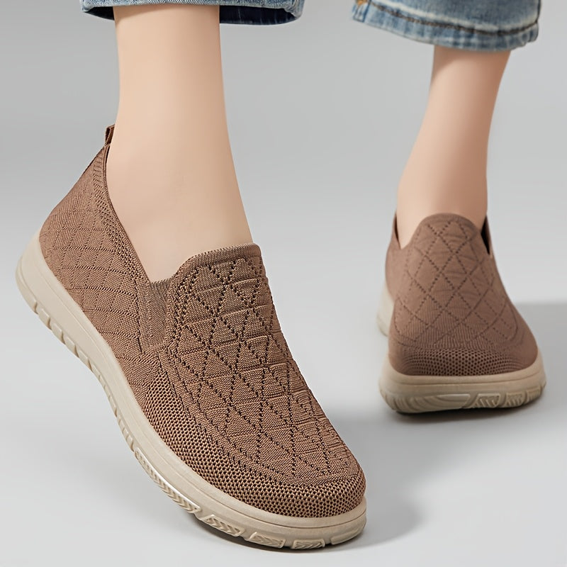 Ladies' Lightweight Breathable One Foot Loafers Flat Shoes All Seasons