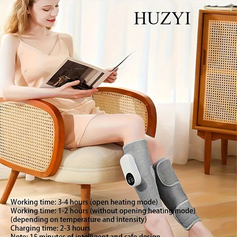 Portable Air Compressed Leg Massager with 3 Intensity Levels and Rechargeable Battery