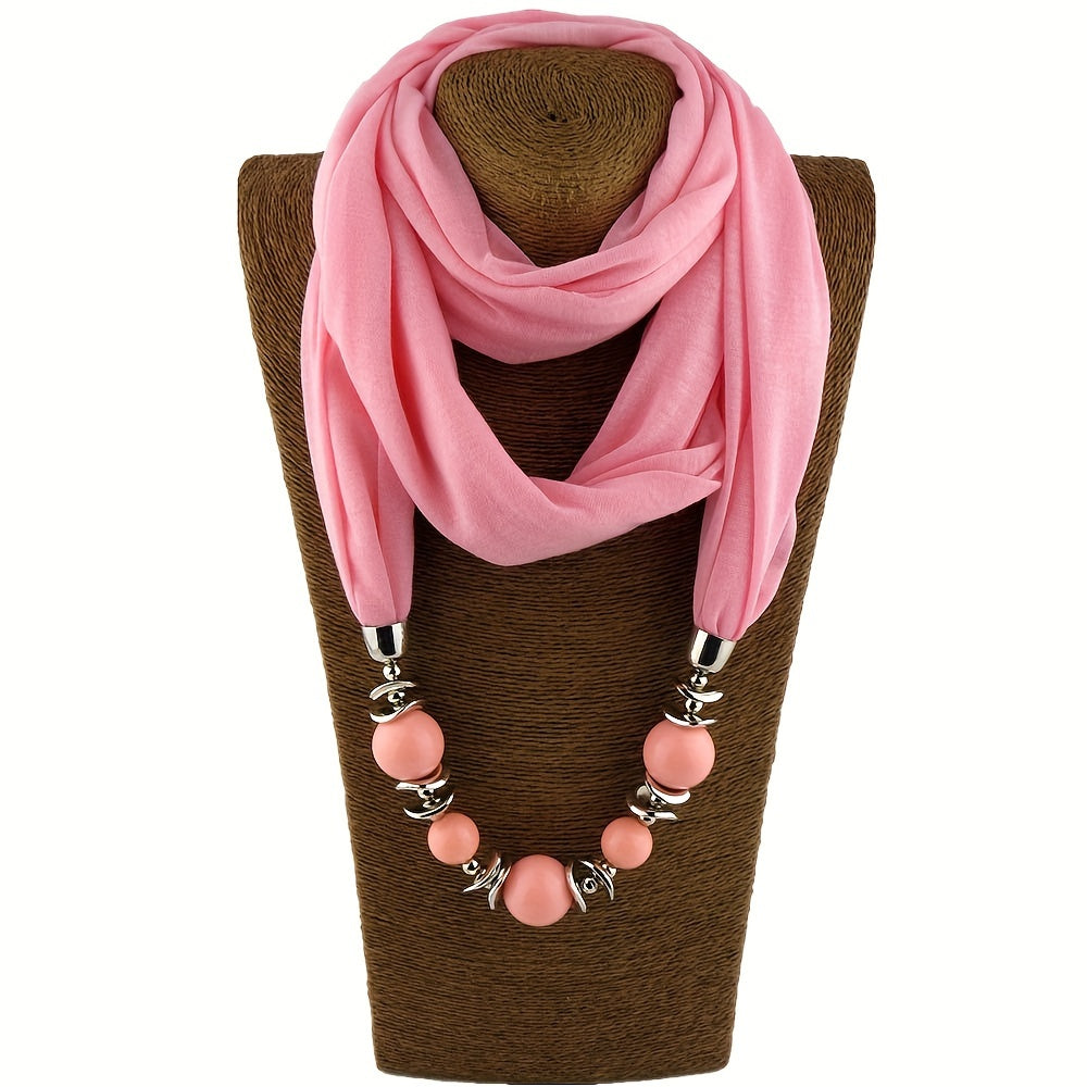 Ayollar uchun 9 ta rangda boho uslubidagi yengil bo'yinbog'li bejirim resinli taqinchoq sharf