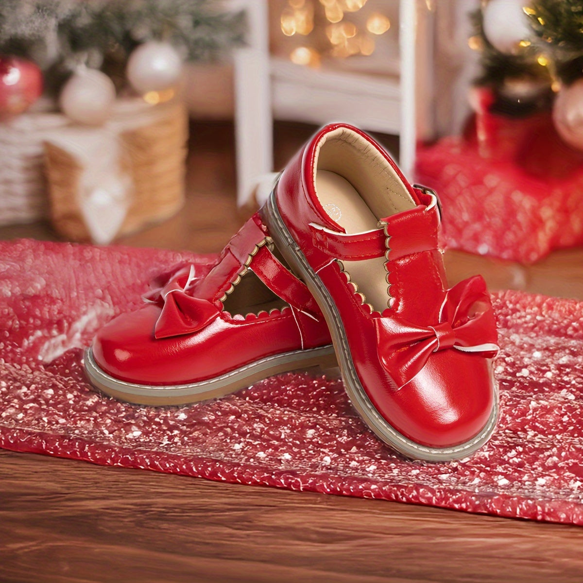 Qizlar uchun maktab va partiyalar uchun mukammal, chiroyli bowknot detali bilan zamonaviy Mary Jane poyabzallari