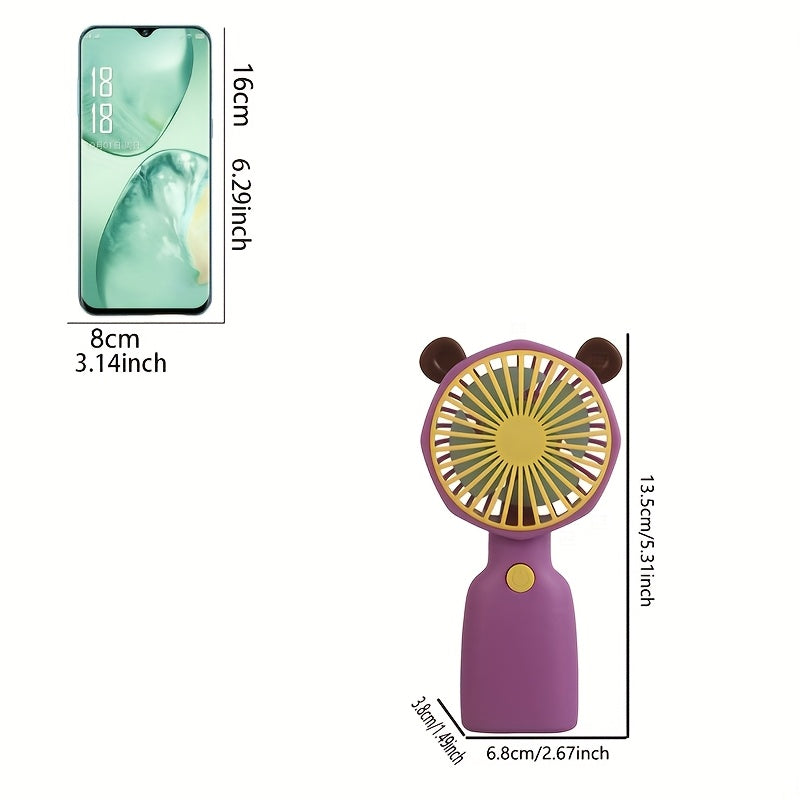 Портативный вентилятор с регулировкой скорости ветра, стильные цвета, легкий и тихий