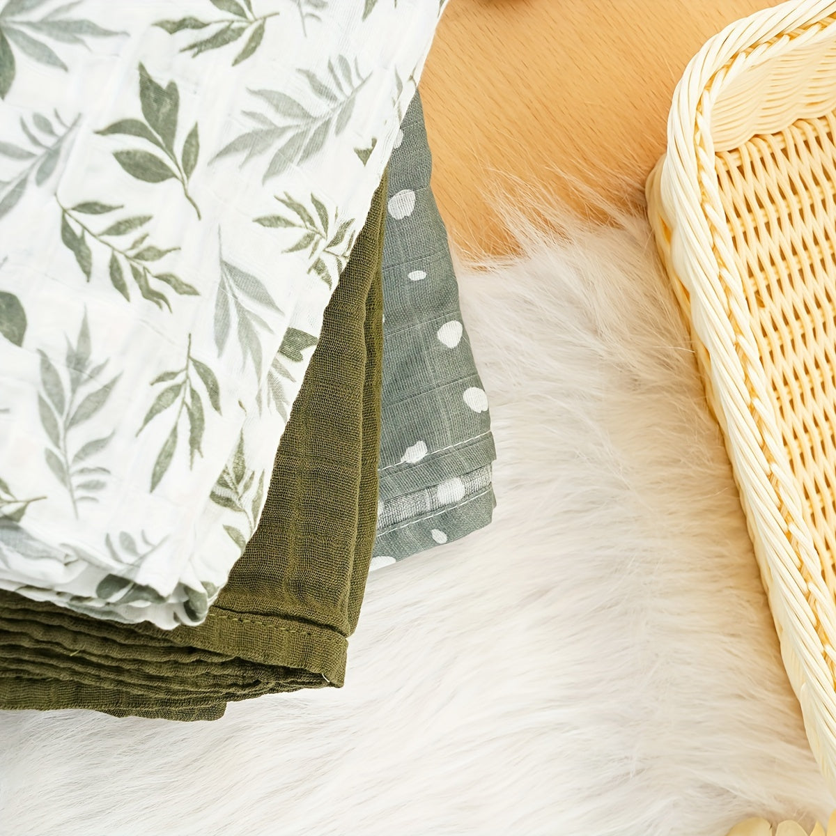 Juego de 3 mantas de muselina para bebé, acolchados ligeros y transpirables para verano en varios colores