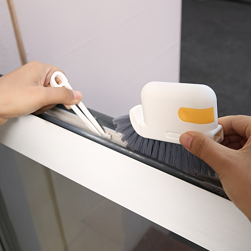 Универсальная щетка для очистки оконных направляющих для небольших зазоров и рам