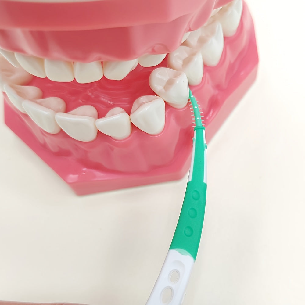 60 dona L-shaklidagi stomatologik seam cho'tkasi silikon tish tishlari uchun