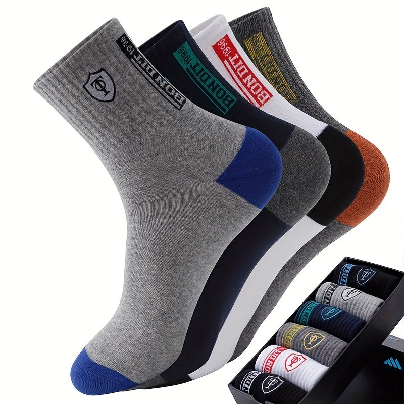 Men's Mid-Calf Socks Breathable Comfortable for Outdoor Sports and Business Wear
