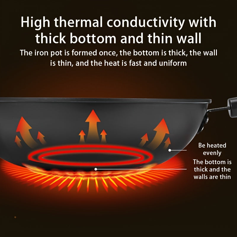 Wok antiadherente versátil compatible con estufa de inducción y gas 1 pieza