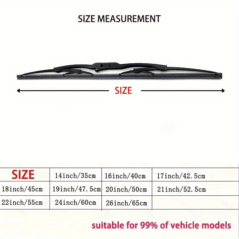 Premium Car Wiper Blades for All U-Hooks, Durable and Quiet Replacement