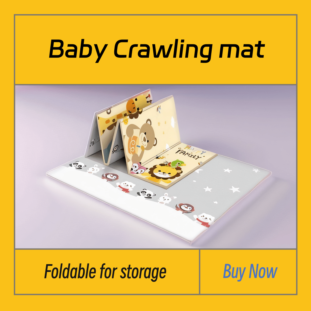 Foldable Play Mat for Children 1cm Thick Non-Toxic Crawling and Playtime
